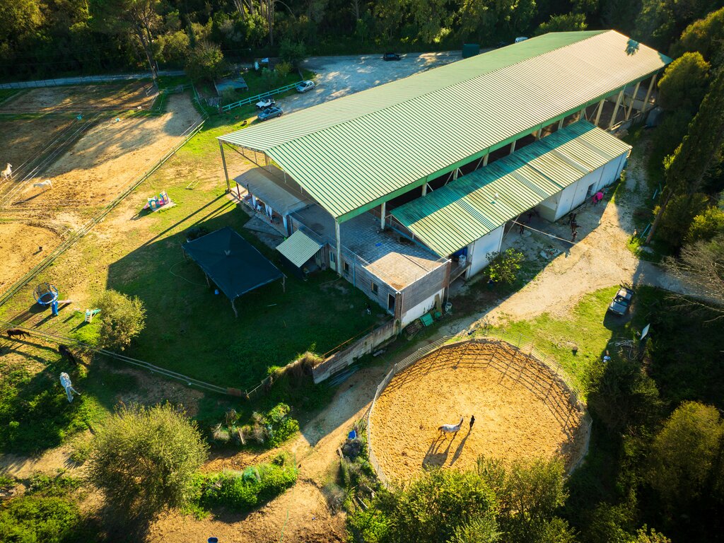 Aerial view of the Corfu Equestrian Center Cafe Bar